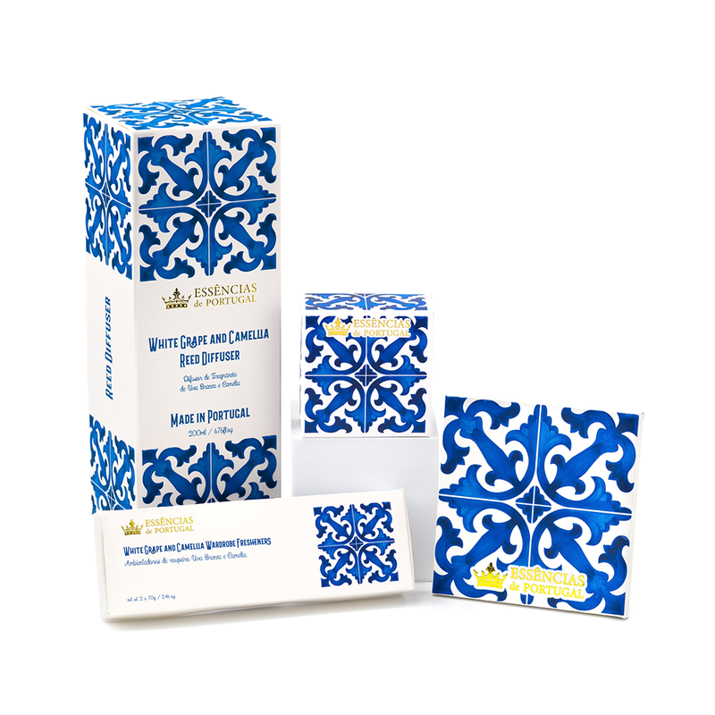 Azulejo Decorativo - Azulejos de Portugal - Uva Branca & Camélia Essências de Portugal