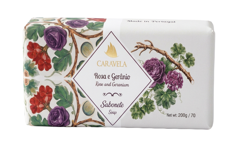 Sabonete de Rosa e Gerânio - Caravela Essências de Portugal